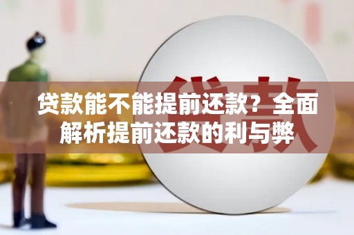 平和贷款能不能提前还款？全面解析提前还款的利与弊