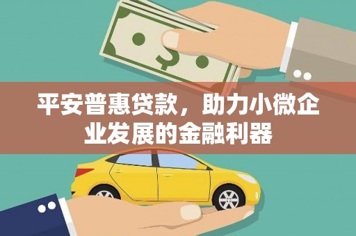 平和平安普惠贷款，助力小微企业发展的金融利器