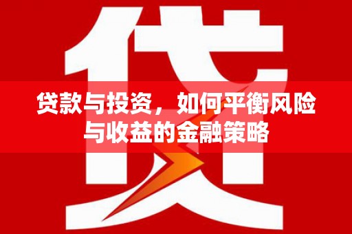 平和贷款与投资，如何平衡风险与收益的金融策略
